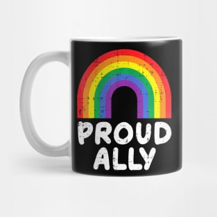 Proud Ally Gay Pride Flag LGBTQ Support Men Women Mug